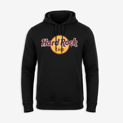 Adult Fit High Def Classic Logo Fleece Hoodie in Black